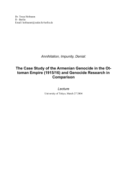 The Case Study of the Armenian Genocide in the Ot