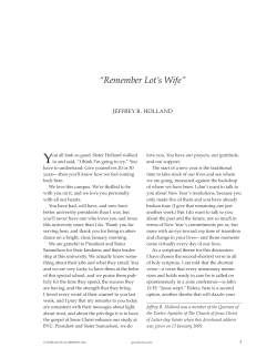 Remember Lot`s Wife - BYU Speeches