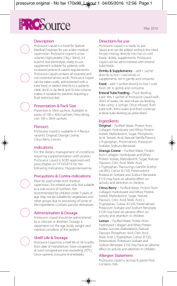 ProSource Liquid Data Sheet