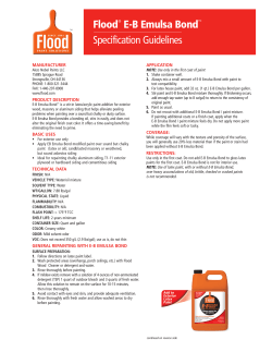 Flood® E-B Emulsa Bond™ Specification Guidelines