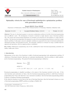 Optimality criteria for sum of fractional
