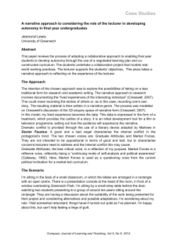 Case Studies - University of Greenwich Journals and Working Papers
