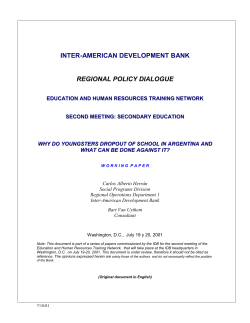 Poverty and education in Argentina