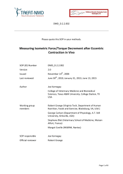 Measuring isometric force decrement after eccentric contraction in