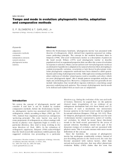Tempo and mode in evolution: phylogenetic inertia, adaptation and