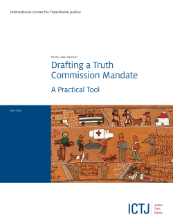 Drafting a Truth Commission Mandate : A Practical Tool