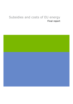 Subsidies and costs of EU energy