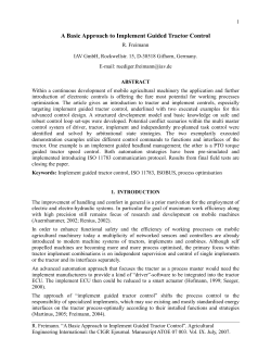 A Basic Approach to Implement Guided Tractor Control