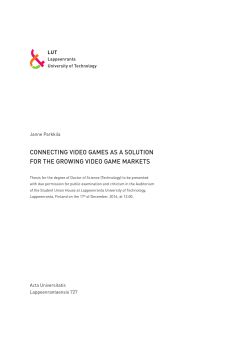 connecting video games as a solution for the growing video