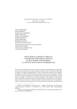need-appeals, benefit-appeals, and brand-user-trait