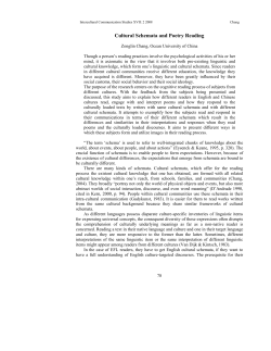 Cultural Schemata and Poetry Reading