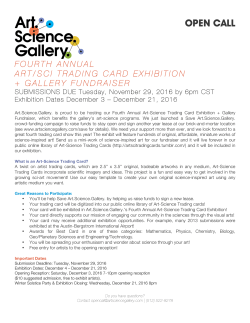 to participate! - Art.Science.Gallery.
