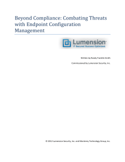 Beyond Compliance: Combating Threats with Endpoint