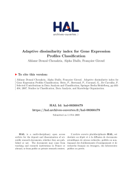 Adaptive dissimilarity index for Gene Expression Profiles