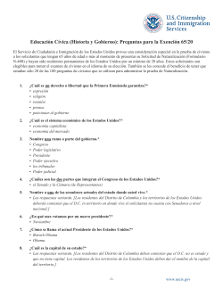 Educaci&oacute;n C&iacute;vica (Historia y Gobierno de los Estados Unidos)