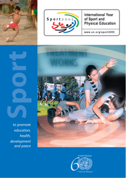 Sport -- to promote education, health, development and peace