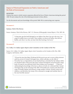 DBQ: Impact of Westward Expansion on Native Americans and the