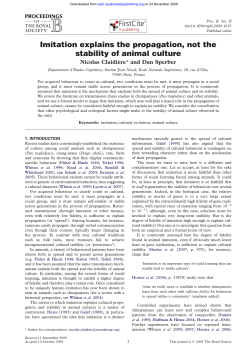 Imitation explains the propagation, not the stability of animal culture