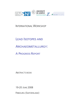lead isotopes and archaeometallurgy