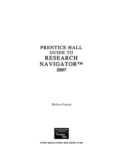 research navigator - Pearson Education