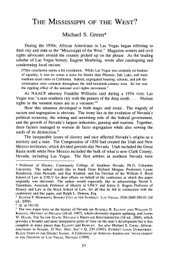 The Mississippi of the West? - Scholarly Commons @ UNLV Law