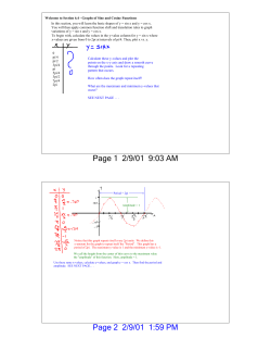 Graphs of Sine and Cosine Functions
