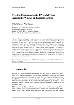 Friction Compensation in TP Model Form
