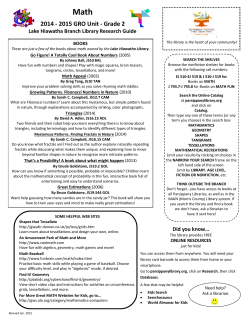 GRO 2 Math Research Guide 2014-2015