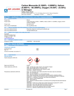 Carbon Monoxide (0.1000% - 0.9999%), Helium (0.0001