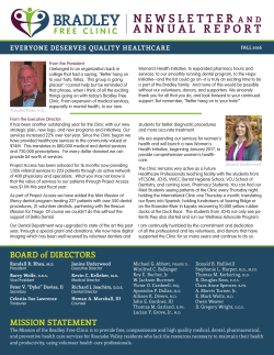 NEWSLETTER and ANNUAL REPORT