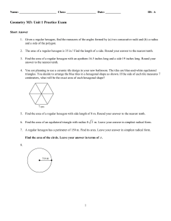 Geometry M3: Unit 1 Practice Exam