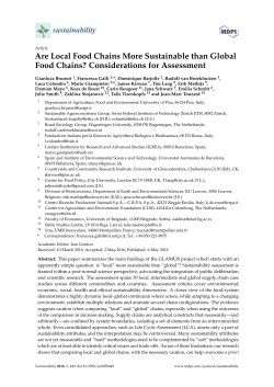 Are Local Food Chains More Sustainable than Global Food Chains