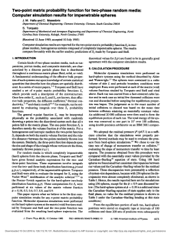 Computer simulation results for impenetrable