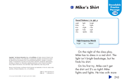 Mike`s Shirt - Pearson SuccessNet