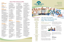 2015 Annual Report - Liberty Hospital Foundation