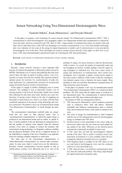 Sensor Networking Using Two-Dimensional Electromagnetic Wave