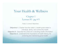 Ch 1 Health and Wellness PPT