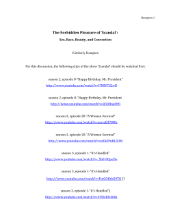 The Forbidden Pleasure of `Scandal`: