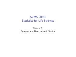 ACMS 20340 Statistics for Life Sciences
