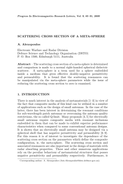 SCATTERING CROSS SECTION OF A META