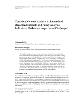 Complete Network Analysis in Research of Organized