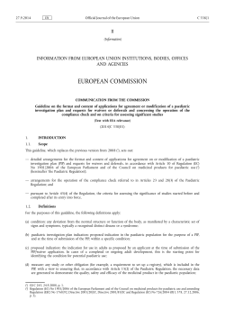 Communication from the Commission &mdash; Guideline on the format