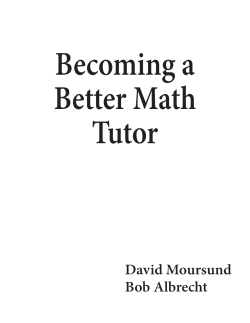 Becoming a Better Math Tutor