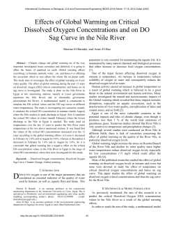 Effects of Global Warming on Critical Dissolved Oxygen