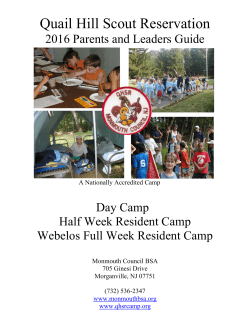 Program Information - Quail Hill Scout Reservation