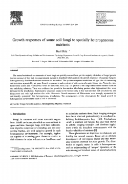 Growth responses of some soil fungi to spatially heterogeneous