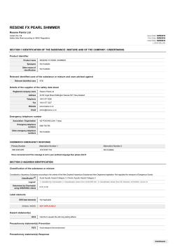 SDS Safety Data Sheet | Resene FX Pearl Shimmer