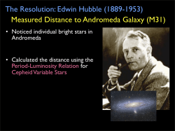 Measured Distance to Andromeda Galaxy