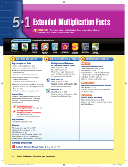 Extended Multiplication Facts