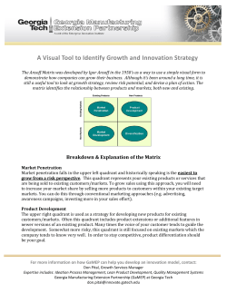A visual tool to help companies identify their growth strategy